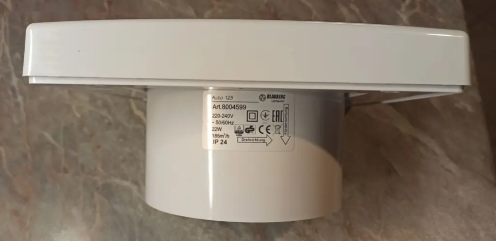 Ventilátor odsávání, Blauberg Auto 125, nový kus - 2