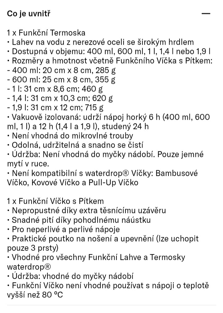 Waterdrop funkční termoska 600ml (neon pink) - 2