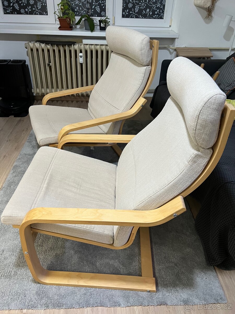 Křesla IKEA Poang 2 ks - 2