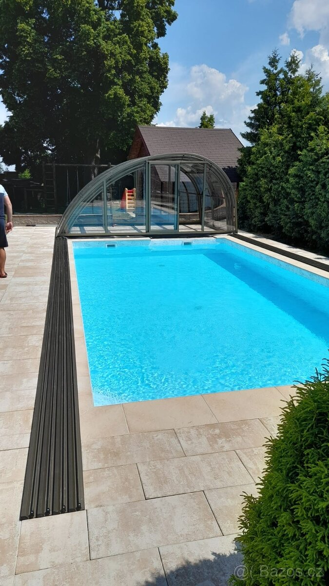 Vysoké zastřešení bazénu Oblique 840x436x215 - 2