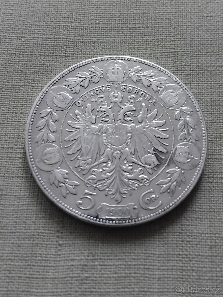 5 Korun 1900 stribro - 2