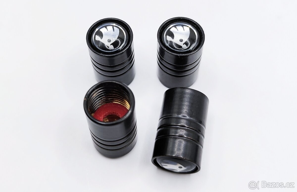 Krytky ventilků pneumatik ŠKODA - černé - 2