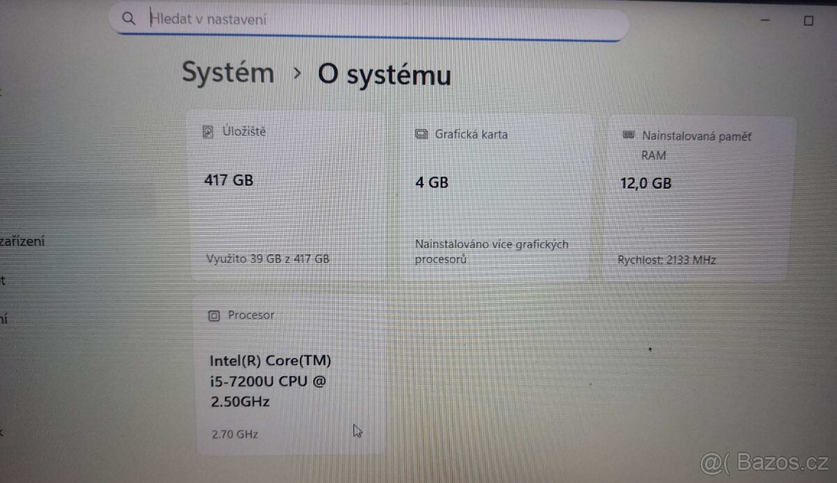 Prodám notebook Acer Aspire F5-573G s Win11 - 2