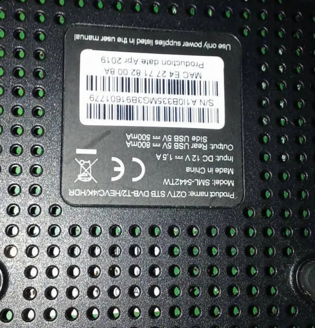 O2 TV set top box - 2