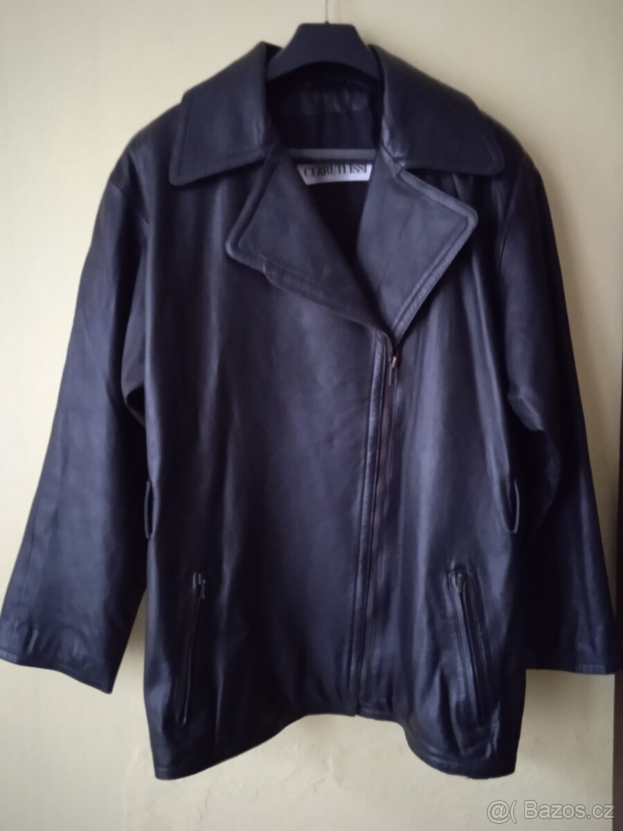 Pánská kožená bunda Cerrutti, velikost M - 2