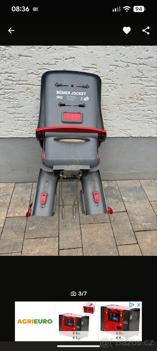 Dětská sedačka na kolo Römer - 2