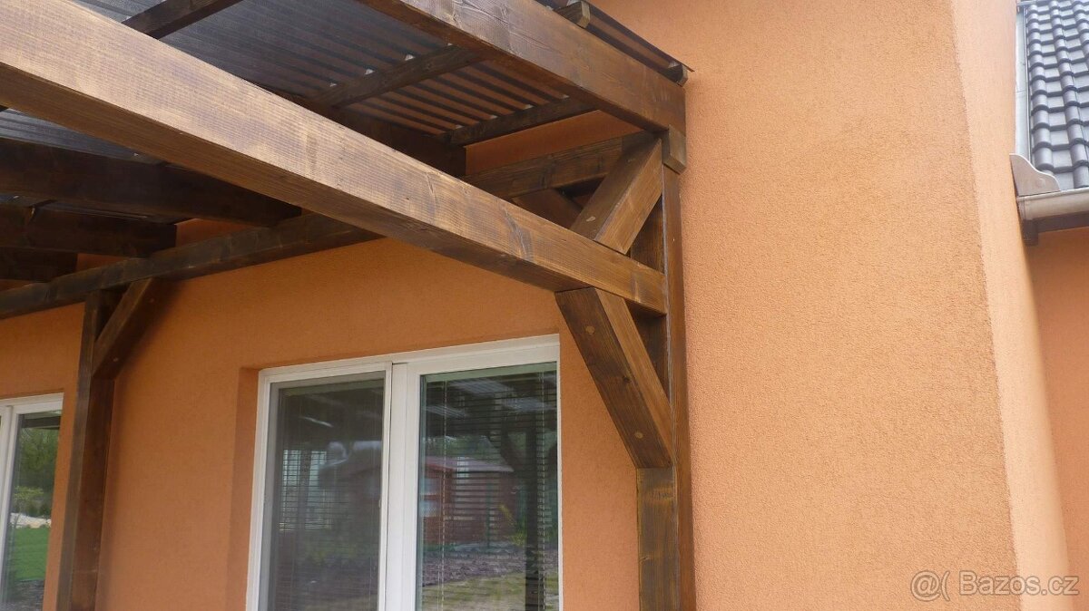 Pergola 6x4m, přístřešek stání pro auto, posezení - 2