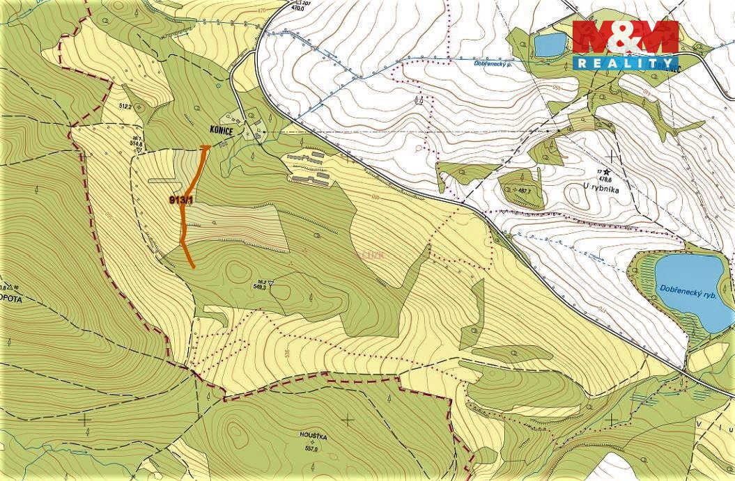 Prodej louky, 3400 m², Konice u Mašťova - 2