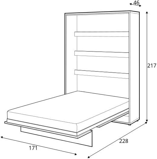 Sklápěcí postel bed concept 160x200 - 2