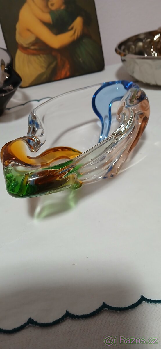 Nádherná miska Rhapsody hutní sklo. - 2