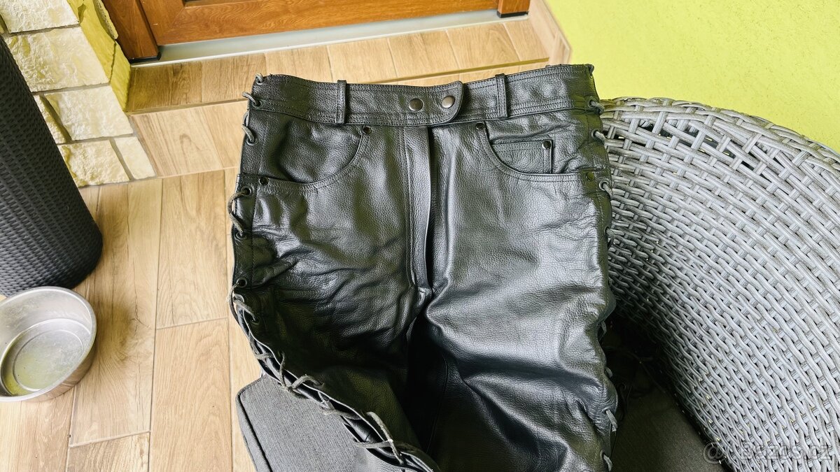 Dámské kožené kalhoty vel. 40 - 2
