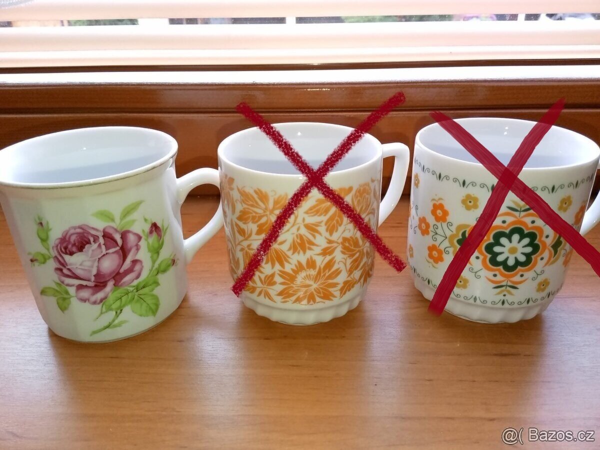 Prodám jednotlivě retro hrnky celkem 16 ks - 2