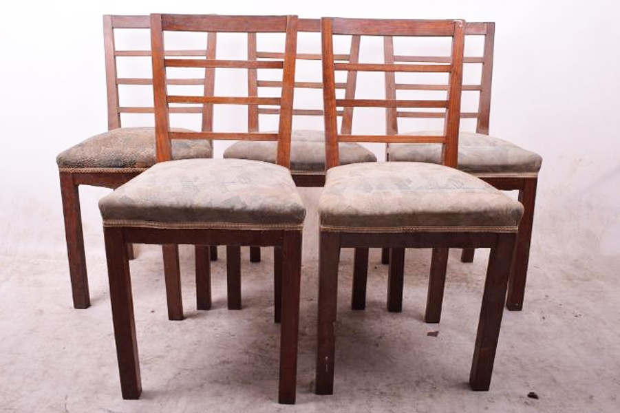 Sada 5 Art Deco židlí - 2