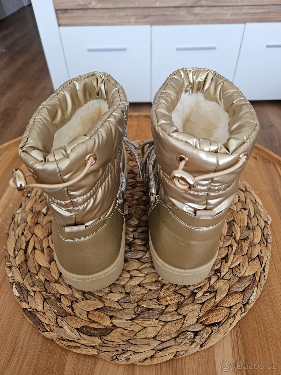 Nové kožíškové sněhule, velikost 40 - 2