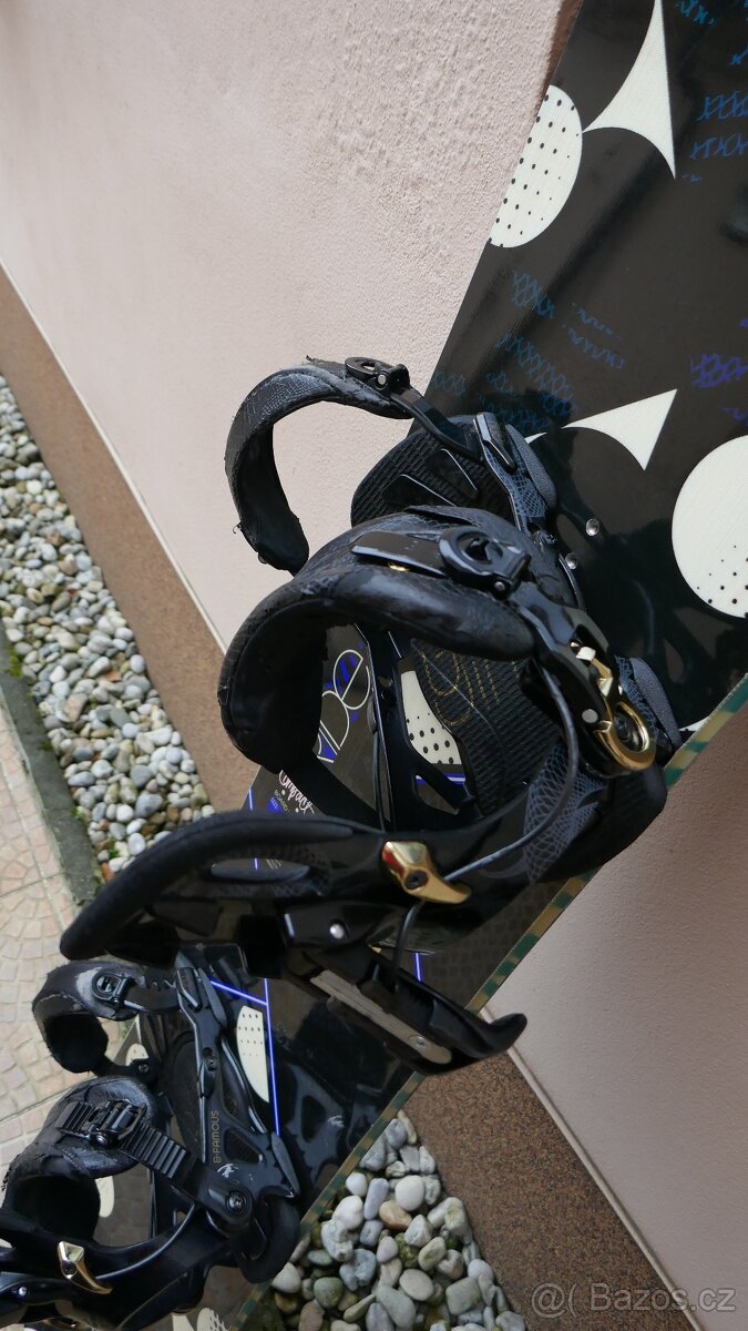 SNOWBOARD RIDE COMPACT 150CM/VÁZÁNÍ B-FAMOUS GNU - 2