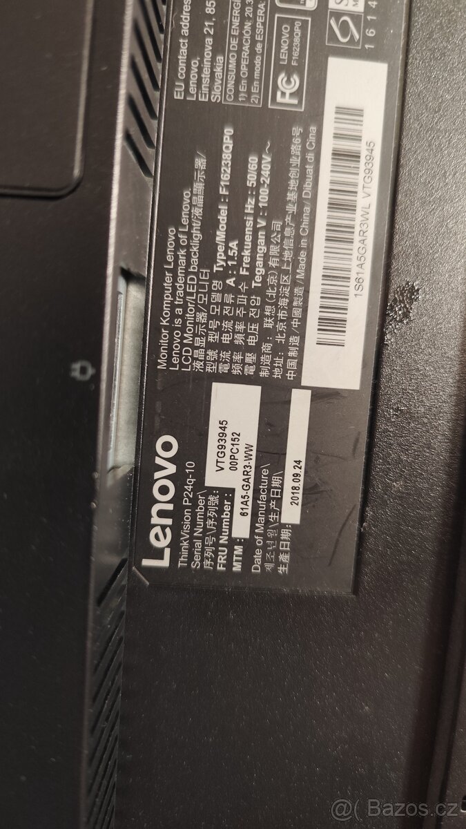 Monitor Lenovo ThinkVision P24q-10 23.8 (24) - 2