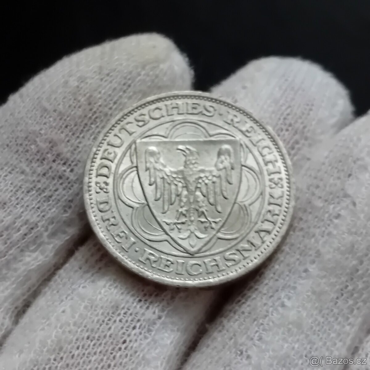 stříbrná 3 marka bremerhaven 1927 - 2