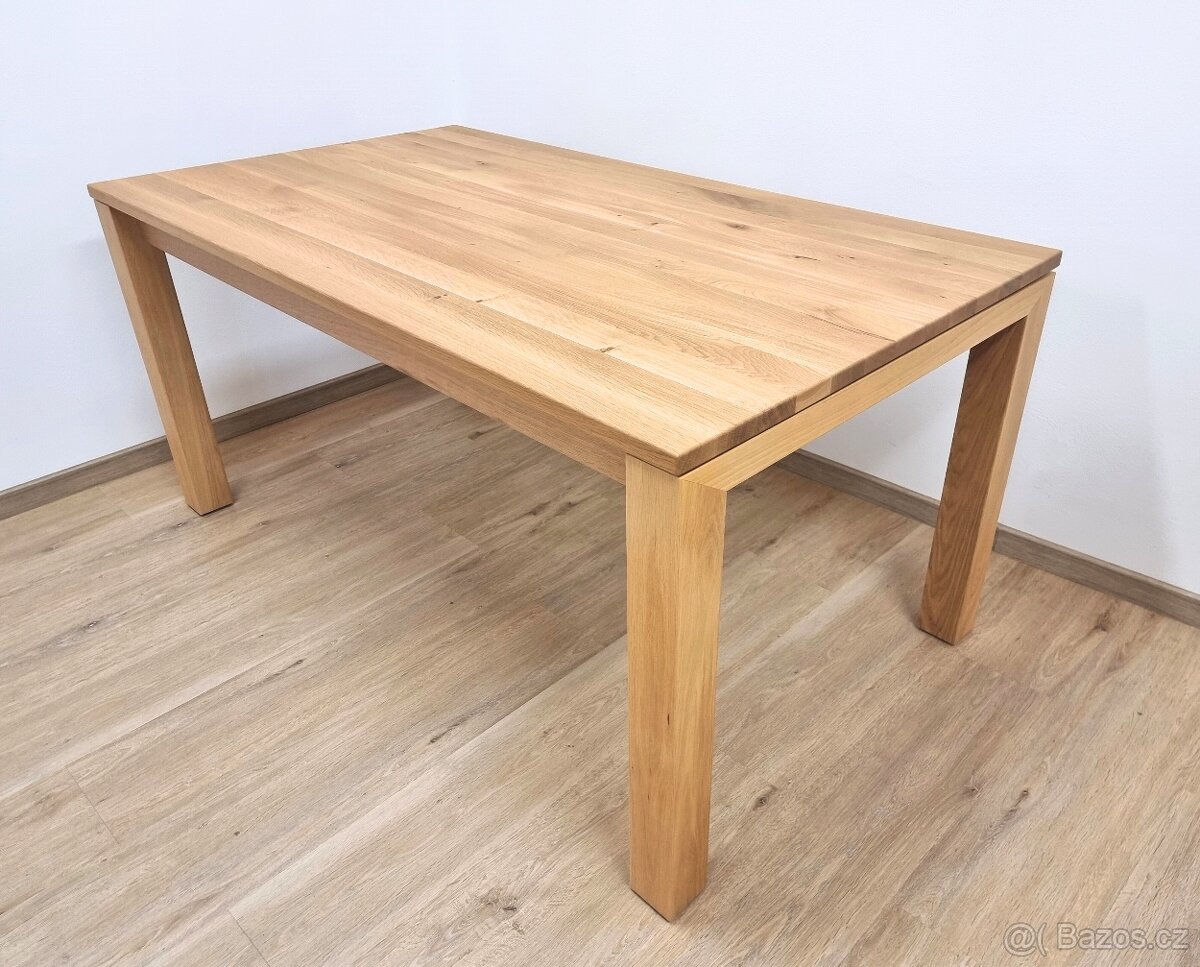 Nový stůl dub masiv s dvojitým rozkladem 90x160+2x45 cm - 2