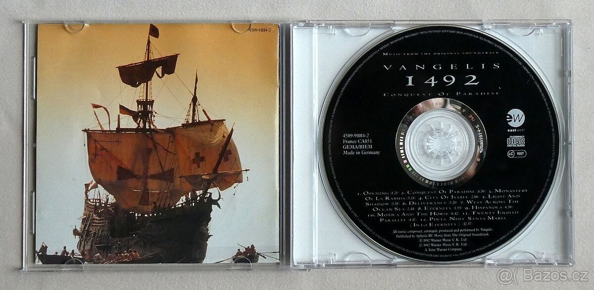 CD Vangelis - 1492 Conquest of Paradise (1992) - 2