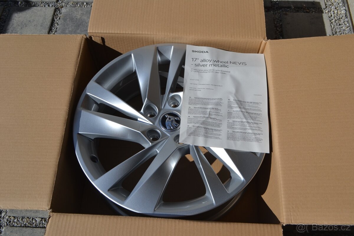 Škoda Octavia IV(RS)- 17 NOVÉ orig.alu disky 6.5Jx17,5x112 - 2