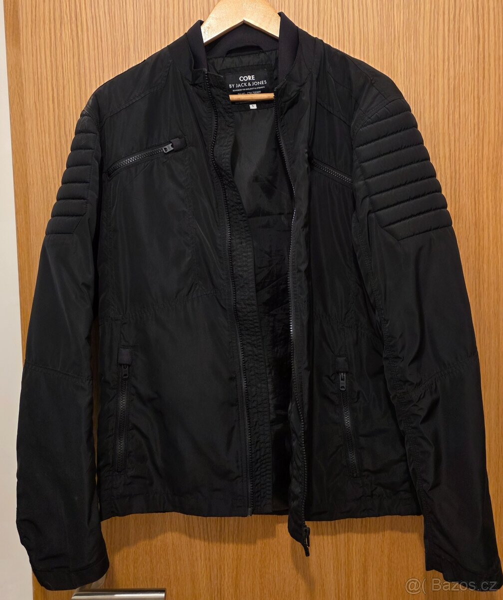 Podzimní černá bunda Jack & Jones velikost L - 2