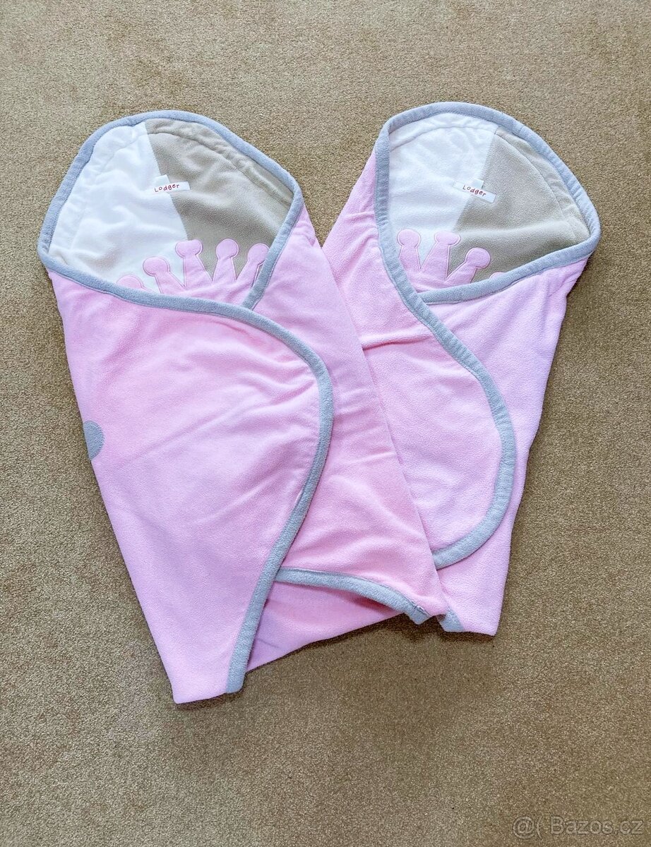 Fleecová zavinovačka pro princezny Lodger; dvojčata - 2