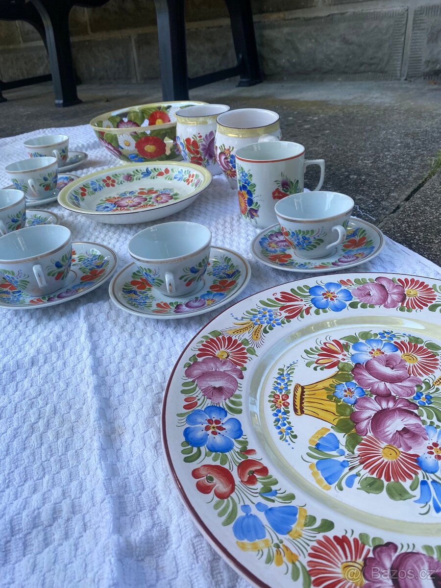 Chodská keramika - 18 ks - 2