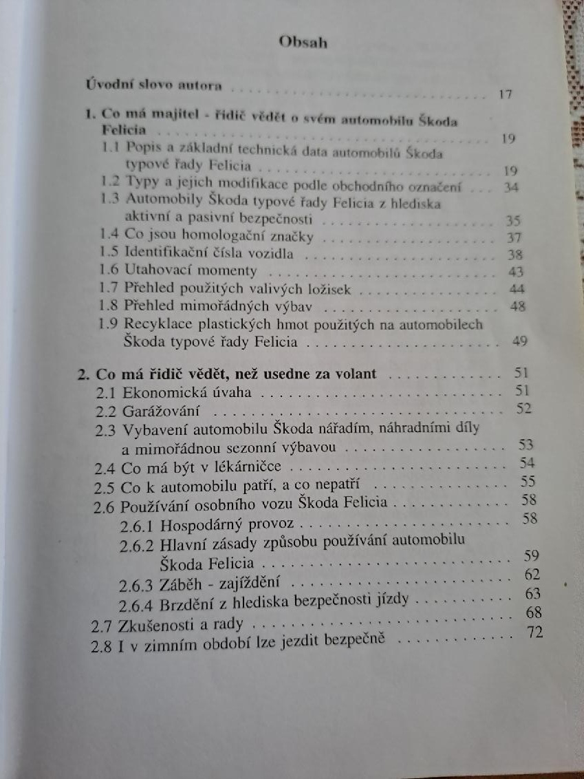 Škoda Felicia 1.3 MPI, 1.6., 1.9 D, kniha oprav a údržby - 2