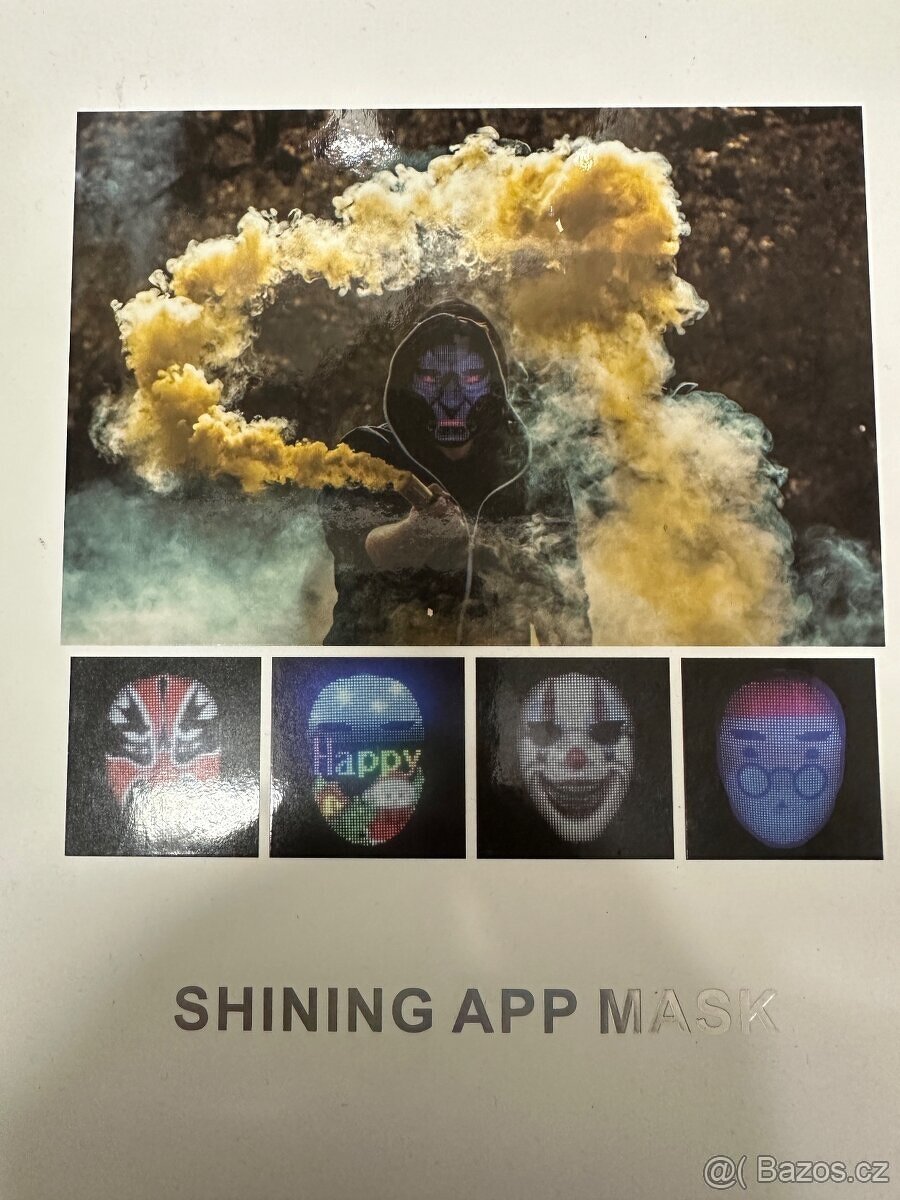 Prodám USB dobíjecí programovatelnou LED masku - 2