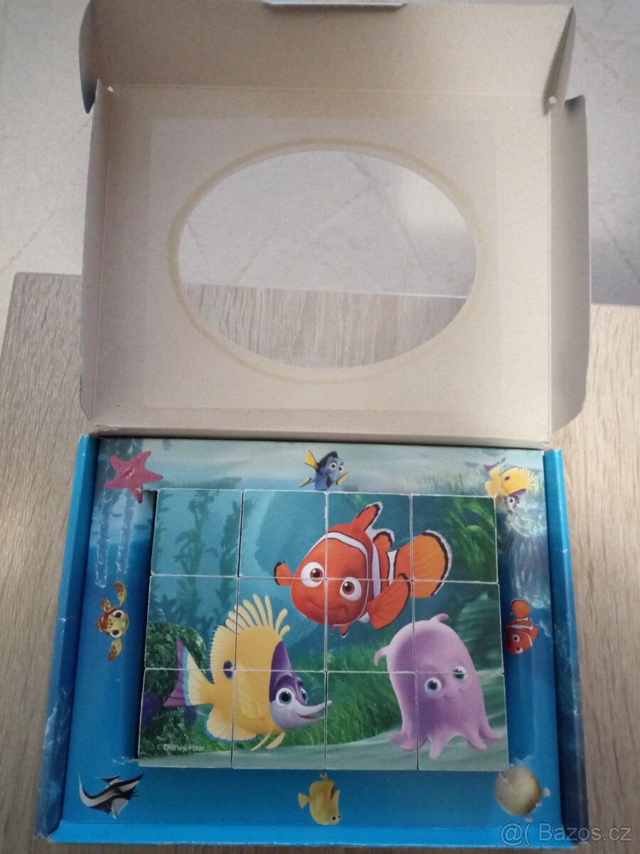 Dřevěné kostky s obrázky - Hledá se Nemo - 2