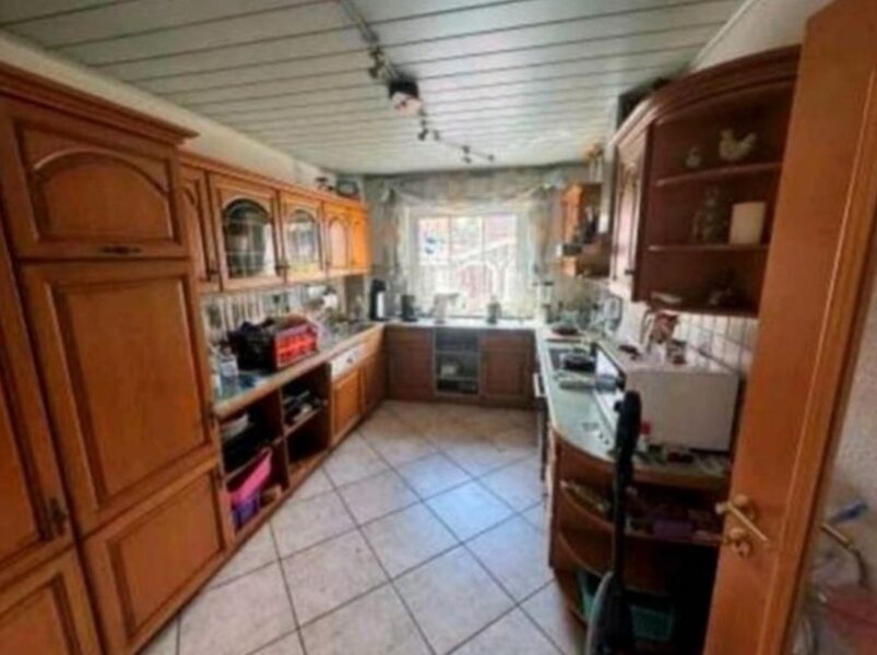 Rustikální dubová linka do U se spotřebiči,6302 - 2