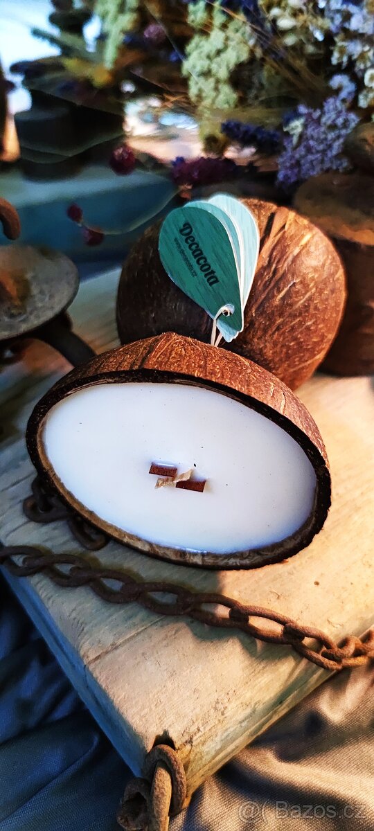 Sójová svíčka kokos opracovaný - 2