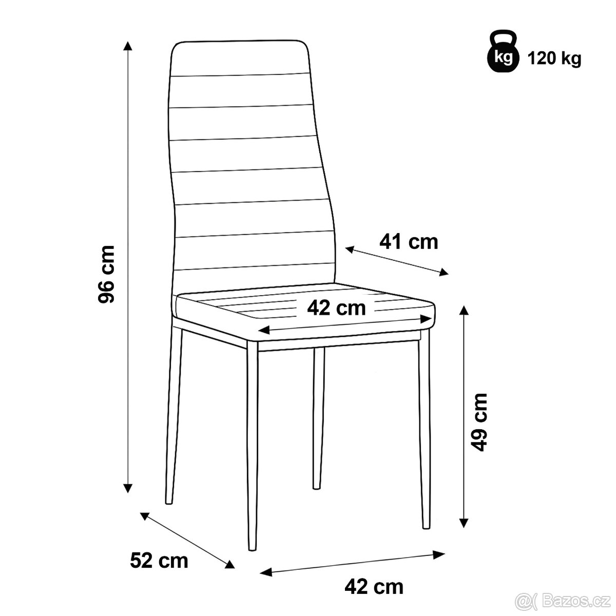2x kuchyňská židle - 2