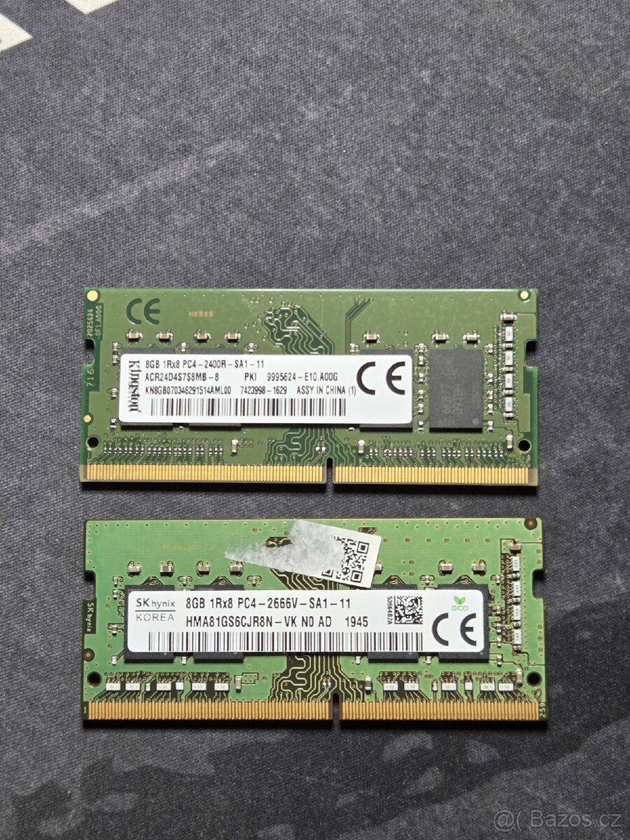 Paměti 2x8gb DDR4 - 2