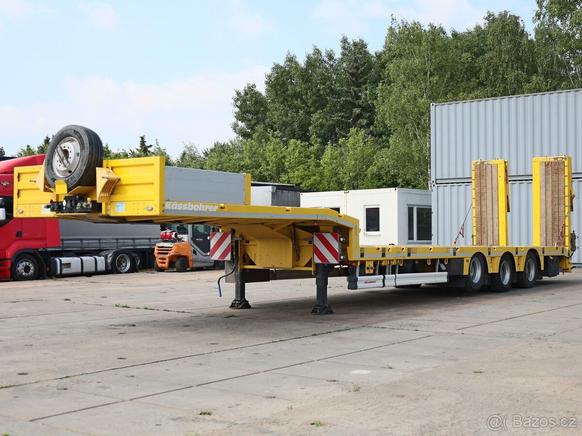 Kässbohrer LOWBED, 45 TUN, NAJETO 48593 KM, ROZTAHOVACÍ, HYD
