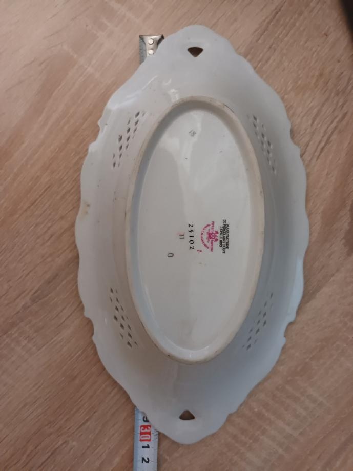 MÍSA OVÁLNÁ PROLAMOVANÁ - ZNAČENO PIRKEN HAMMER PORCELÁNOVÁ - 2