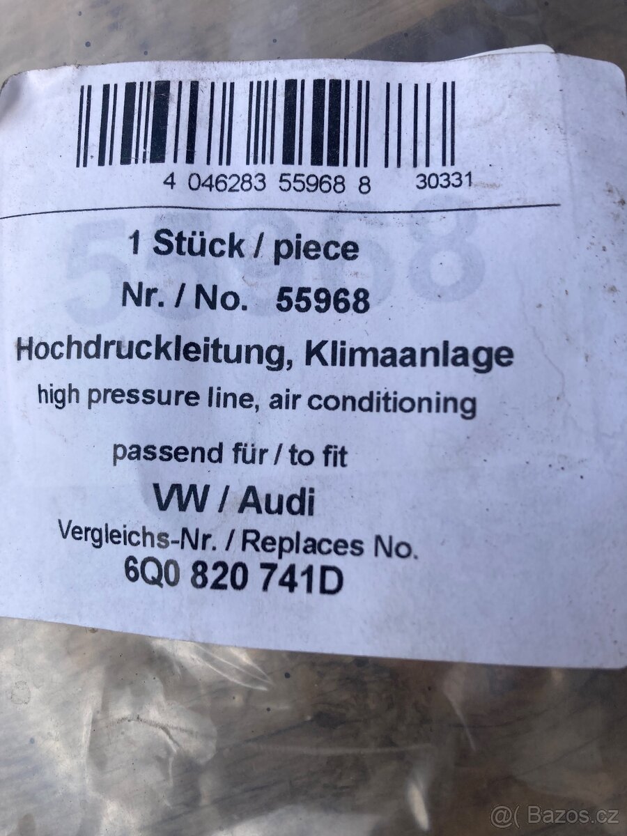 6Q0 820 741 D Trubka klimatizace Fabia 1.4 Tdi - 2