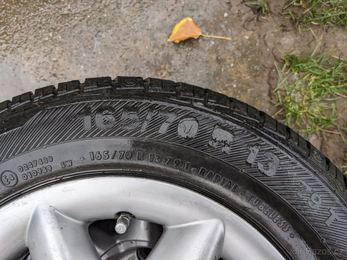 Alu disky + pneu 165/70 r13 Škoda Felicia Barum Brillantis - 2