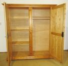 Šatní skříň z borovice dvoudveřová - celomasiv - 2