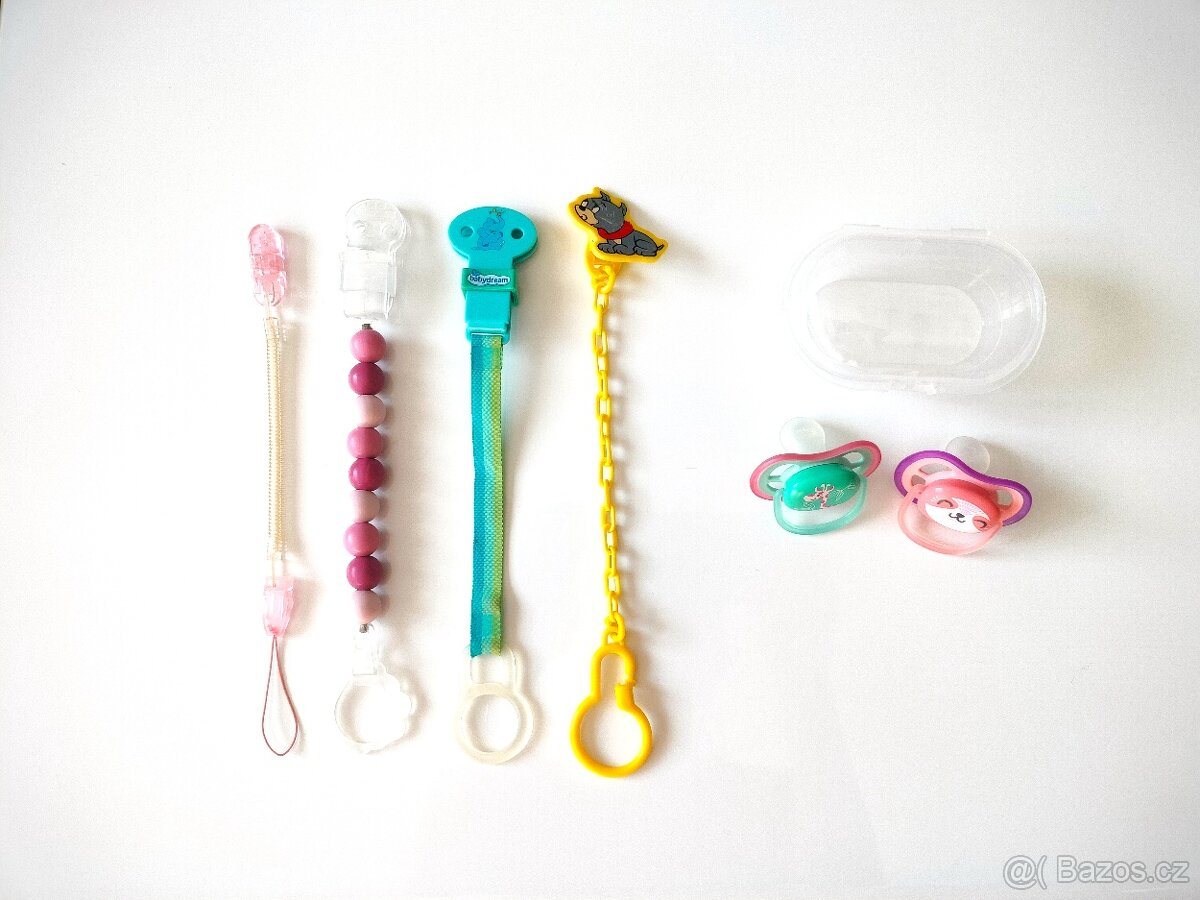 Dudlíky Avent 18m+ a klipy na dudlík - 2