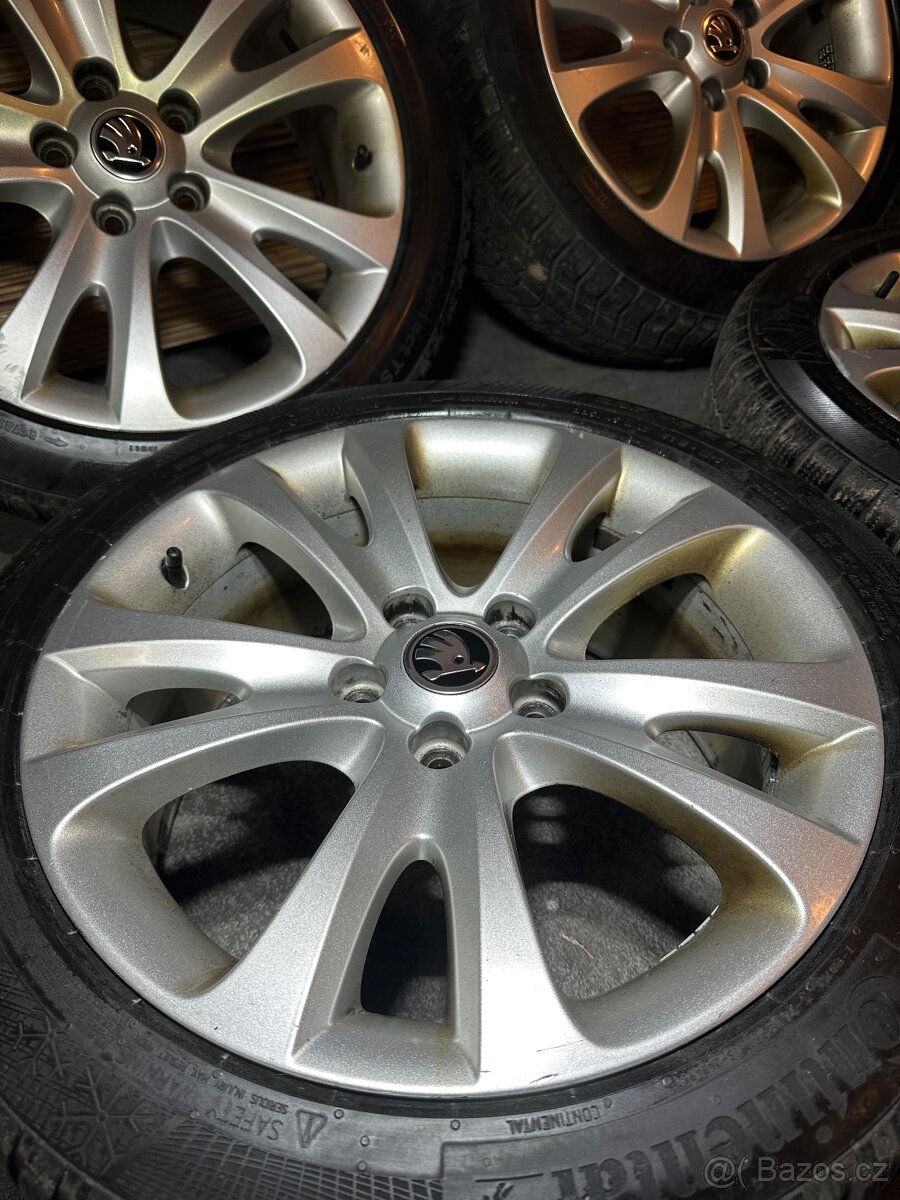 ALU Kola ŠKODA 5x112 R17 TRIFID Zimní Pneu 225/45/17 - 2