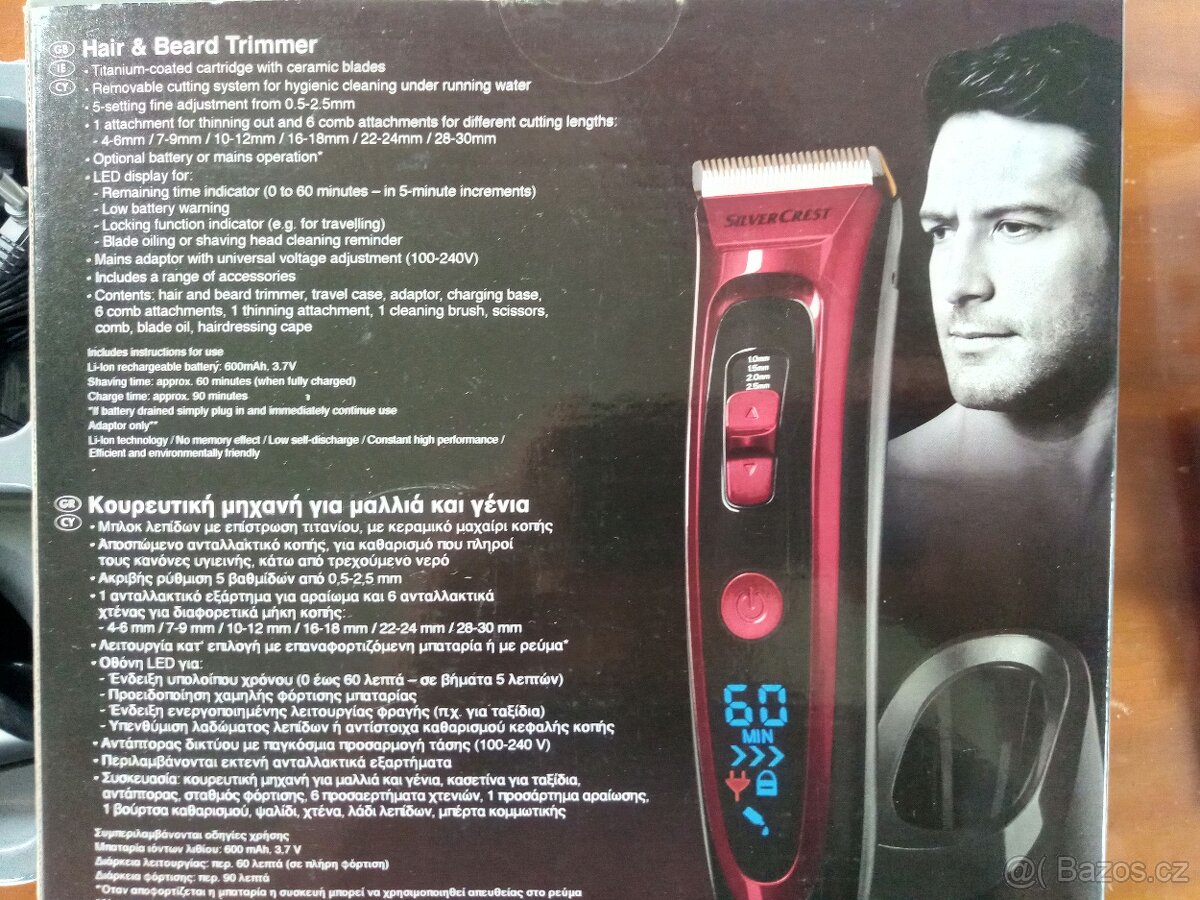 Zastřihávací, holící strojek. - 2