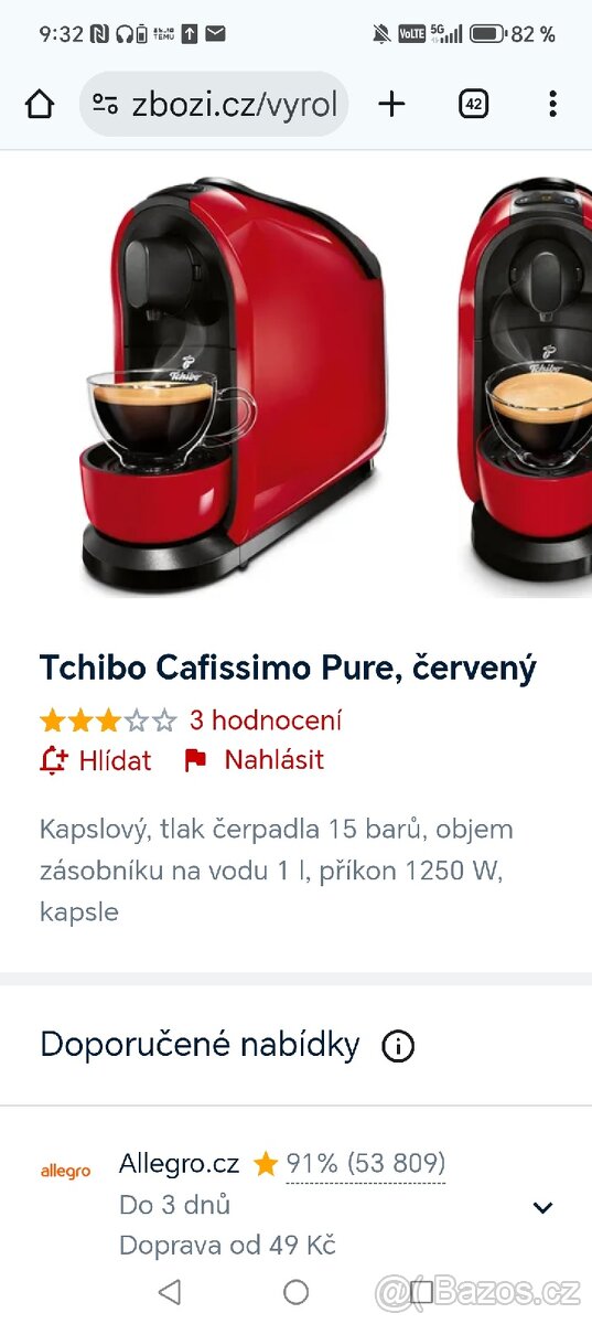Tchibo Cafissimo Pure, červený - 2