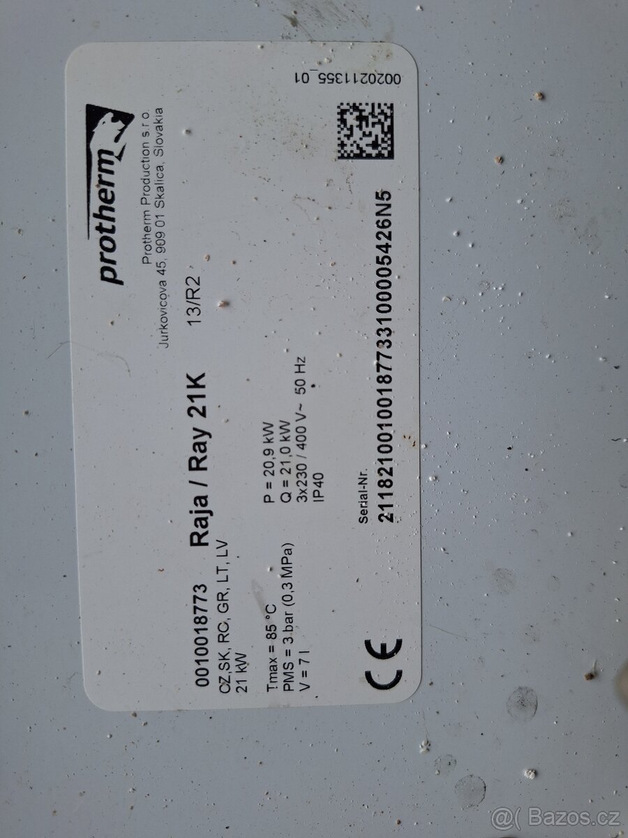 Elektrokotel.Prootherm Ray/21kwh - 2