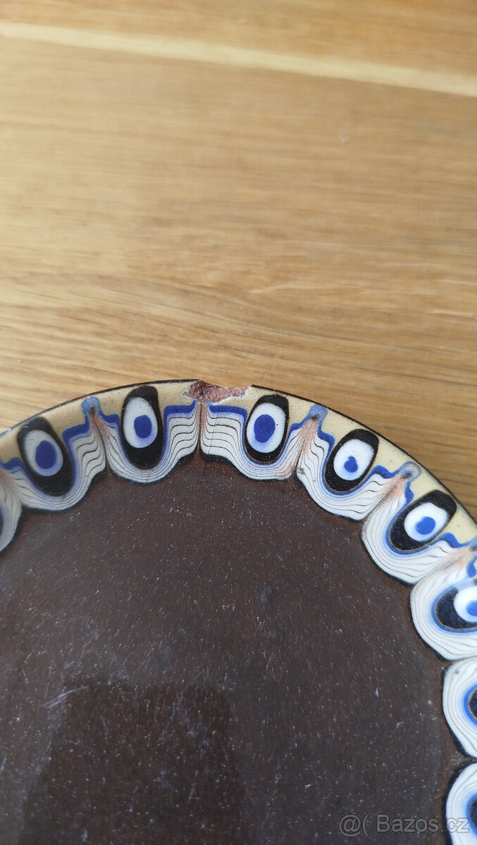 keramický hrneček s talířkem bulharská keramika - 2