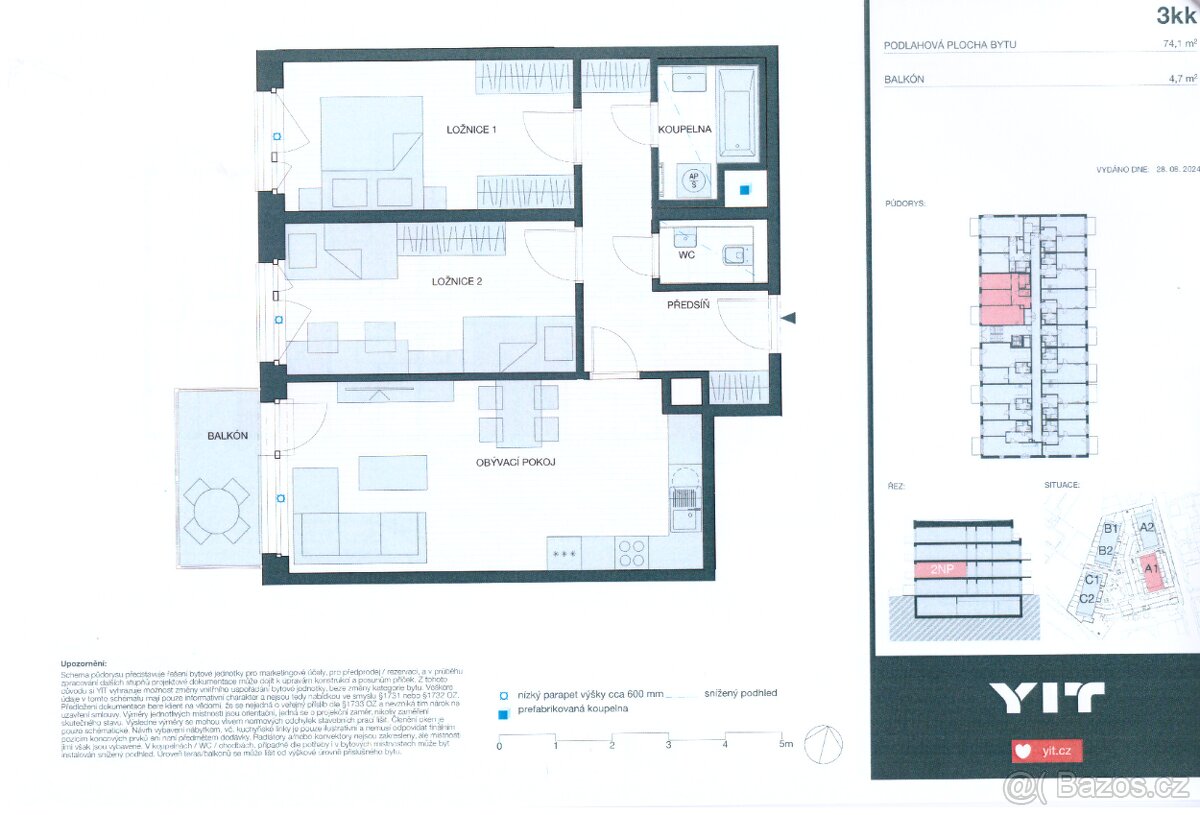 Kladno: Prodej družstevního bytu 3+kk , 74 m² - 2