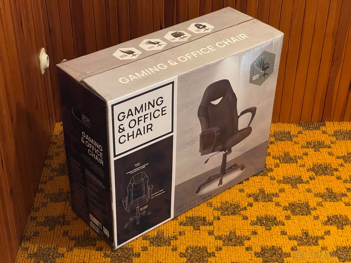 Kancelářská, herní židle ČERNÁ - 2