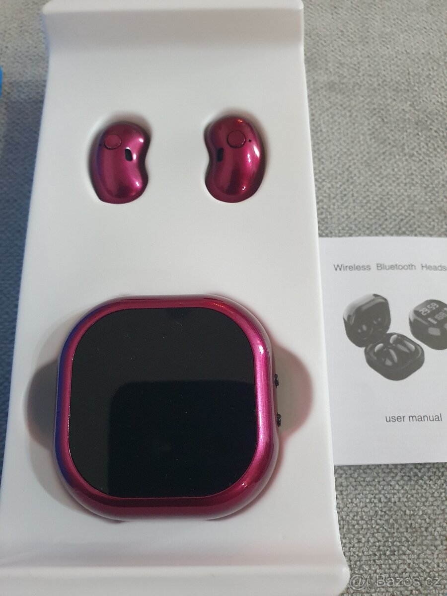 Sluchátka růžová S6 plus - 2