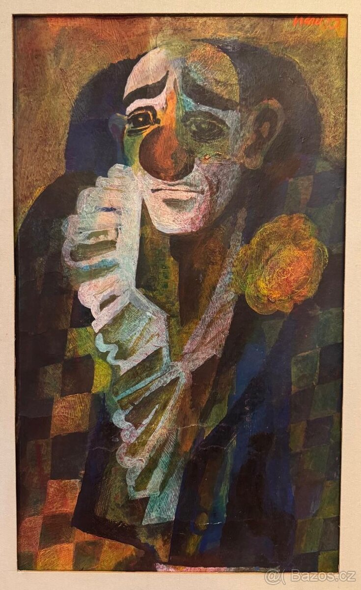 Jan Lidral - Smutný klaun - Obraz - 2