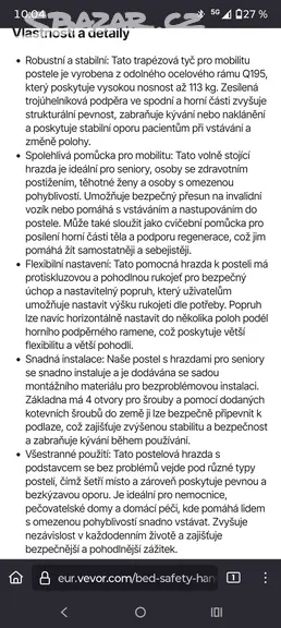 Trapézová hrazda vertikální - 2